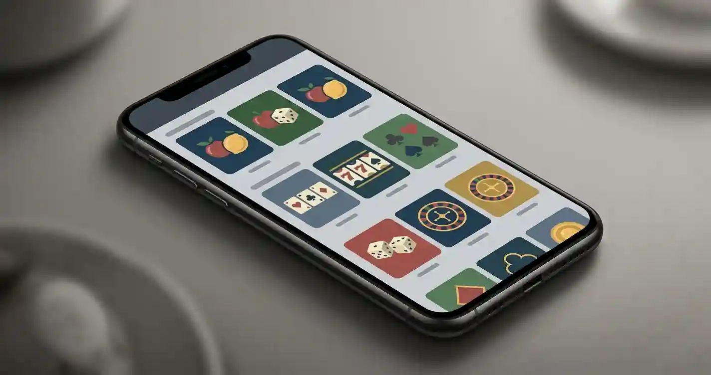 Smartphone browser showing a generic responsive casino layout