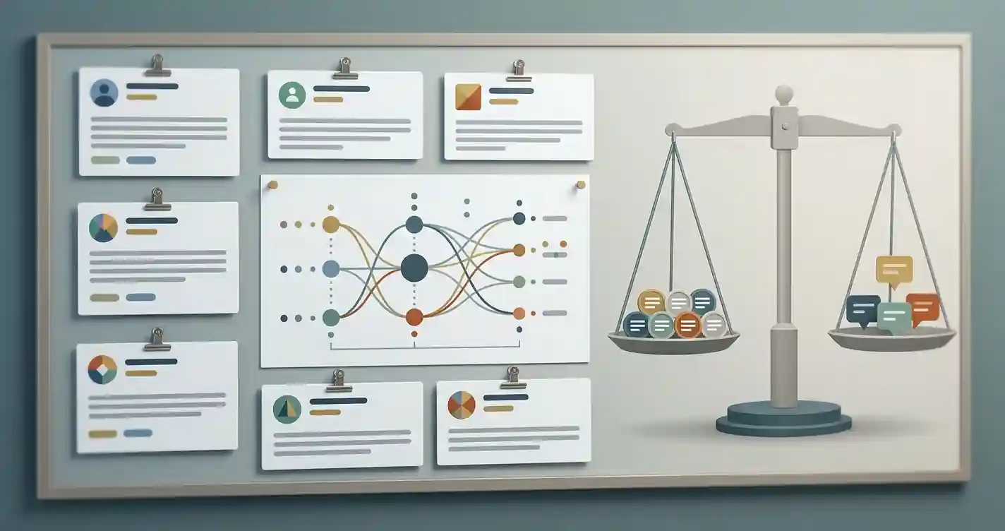 Editorial illustration comparing online casino review patterns and evidence quality